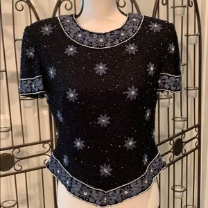 Beaded formal top